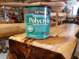 stain and finish indoor log furniture